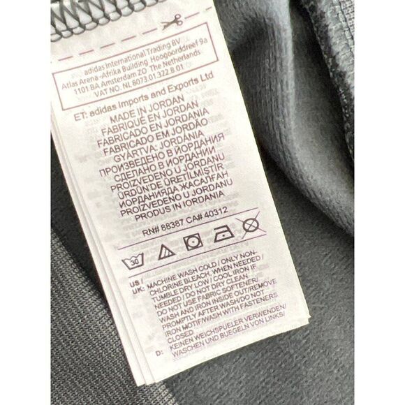 Adidas Men Gray Essential Three Stripe Zip Front Jacket Size XL - Picture 11 of 13